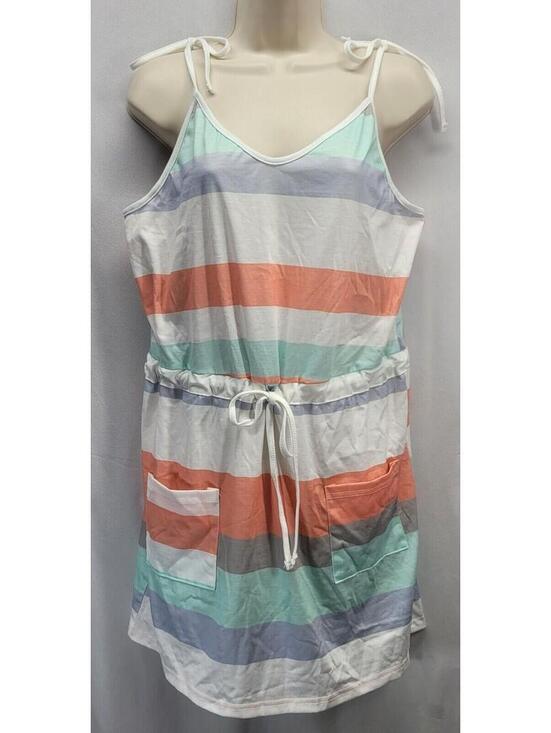 Pink Rose Dresses & Skirts - Emery Rose Large Striped Colorblock Sundress Sleeveless Scoop Neck NWT